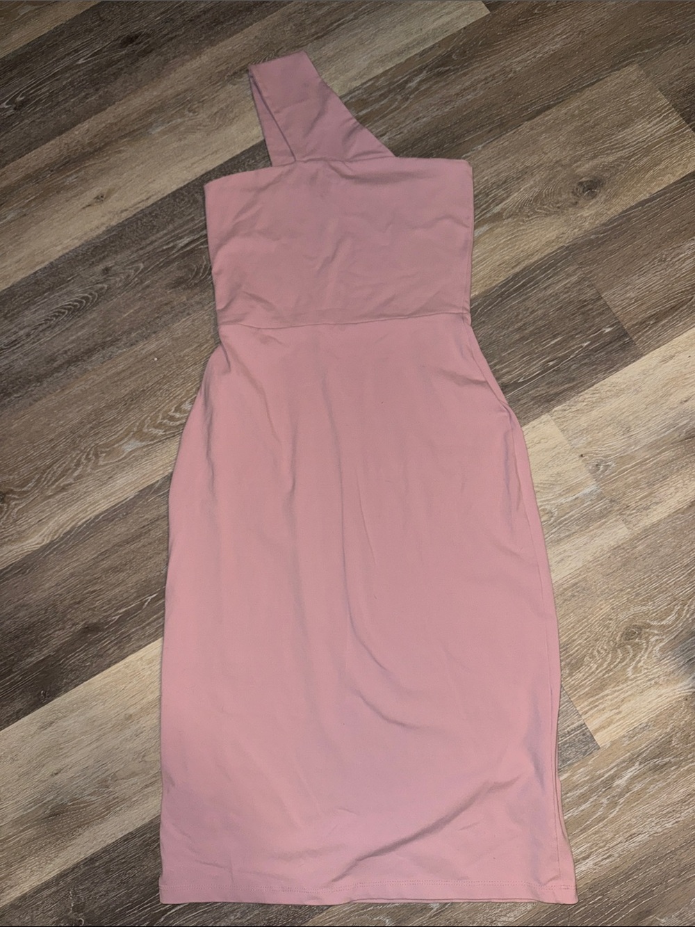 Susana Monaco One-Shoulder Blush Pink Bodycon Dress